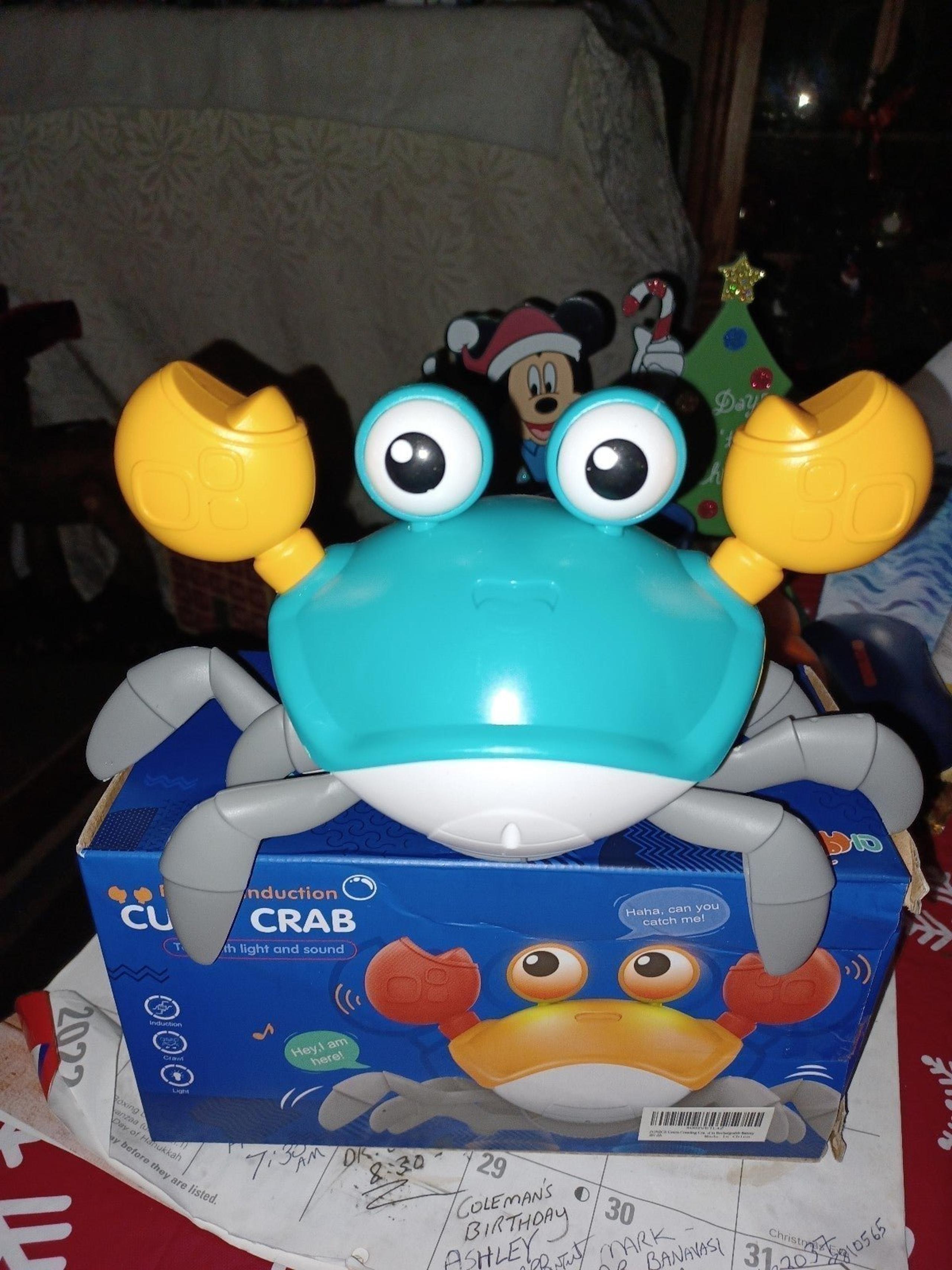 Robotic Amazing Cute Crab Crawling Electronic Light & Sound