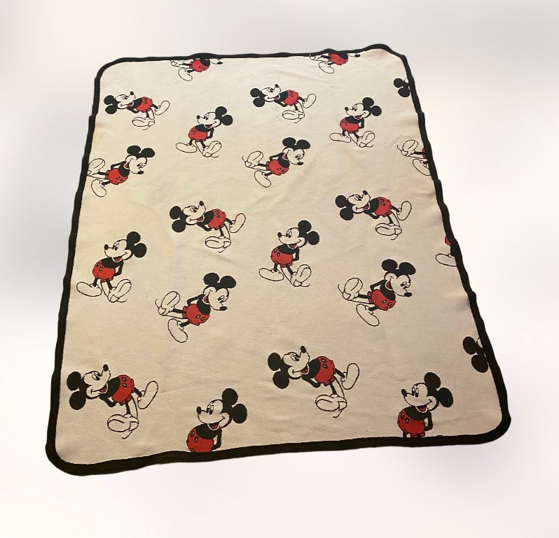 Vintage Mickey Mouse aop double sided heavy beacon blankets 60x48