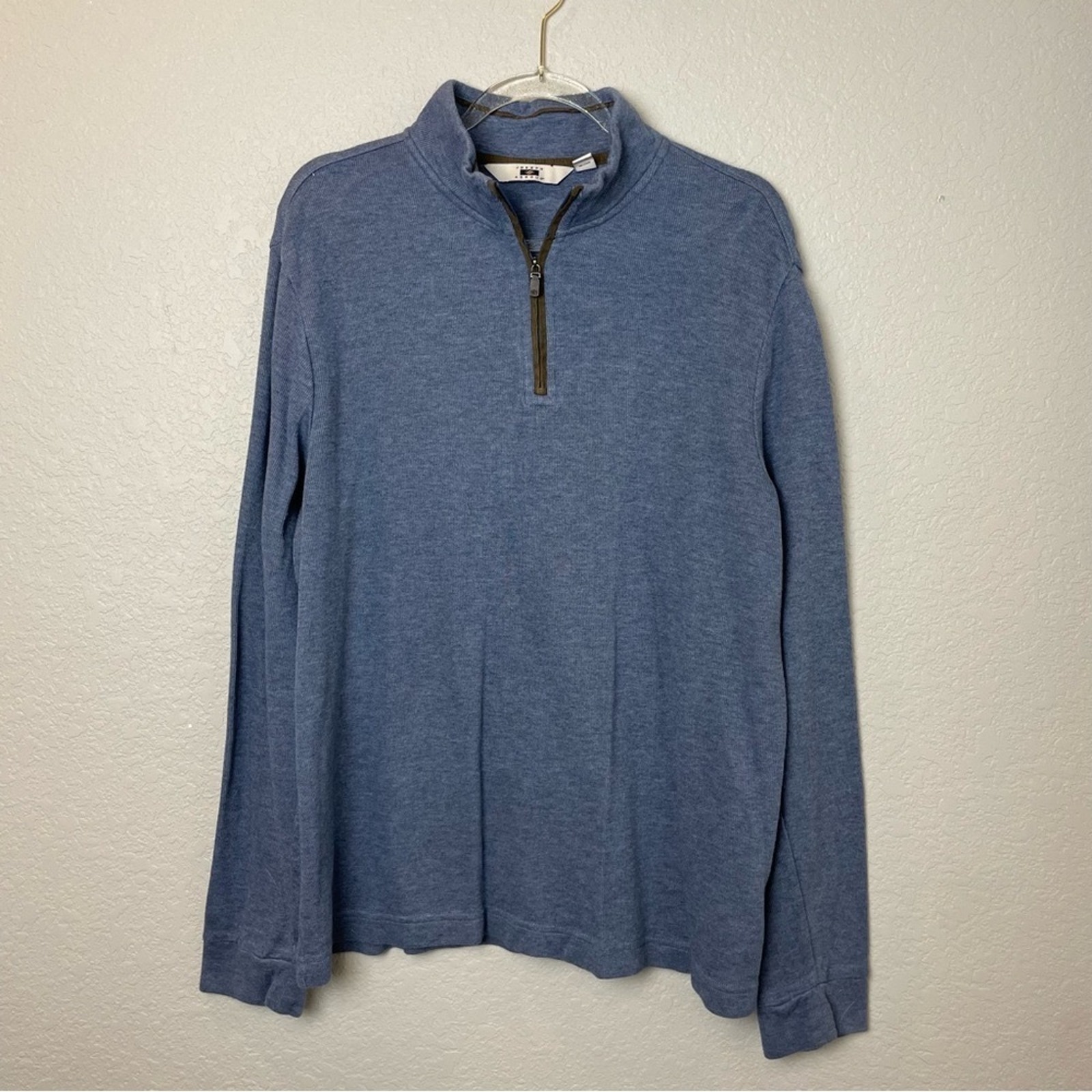 JOSEPH ABBOUND Men's Blue Knit Half-Zip Sweater Size XXL