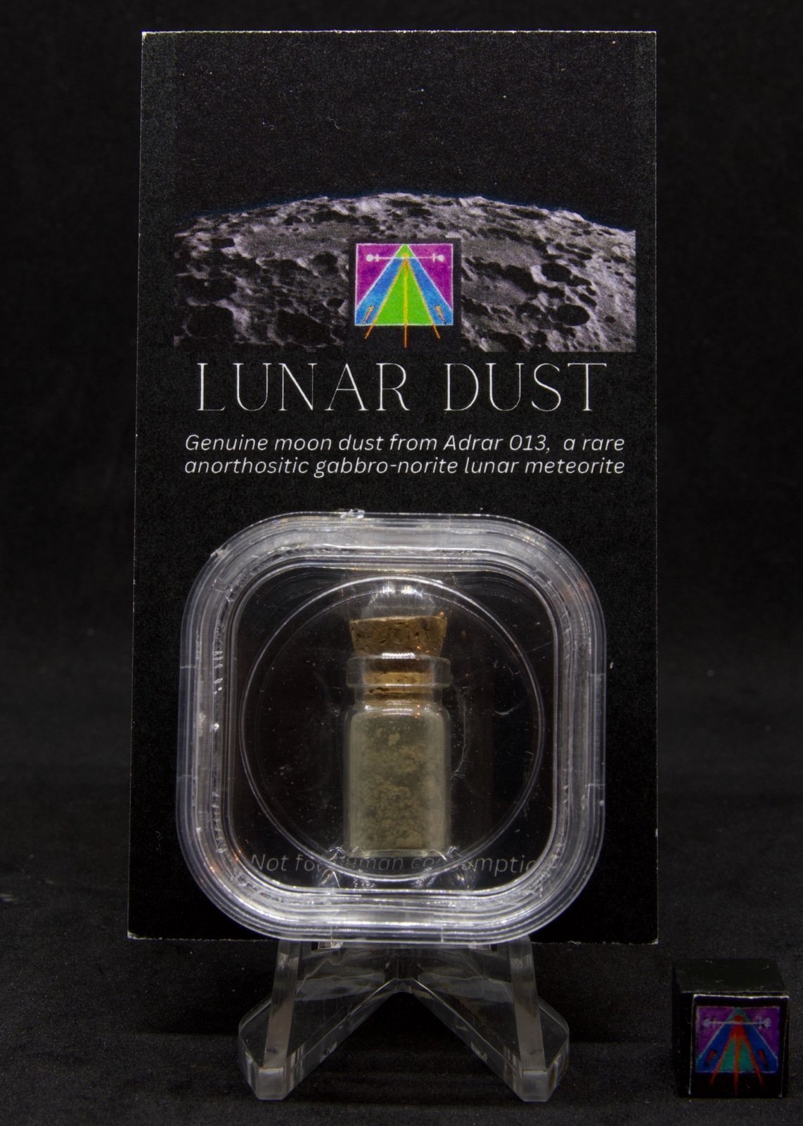 Genuine Moon Dust From Gadamis 004 Lunar Meteorite! A Unique Gift Idea! IMCA3950