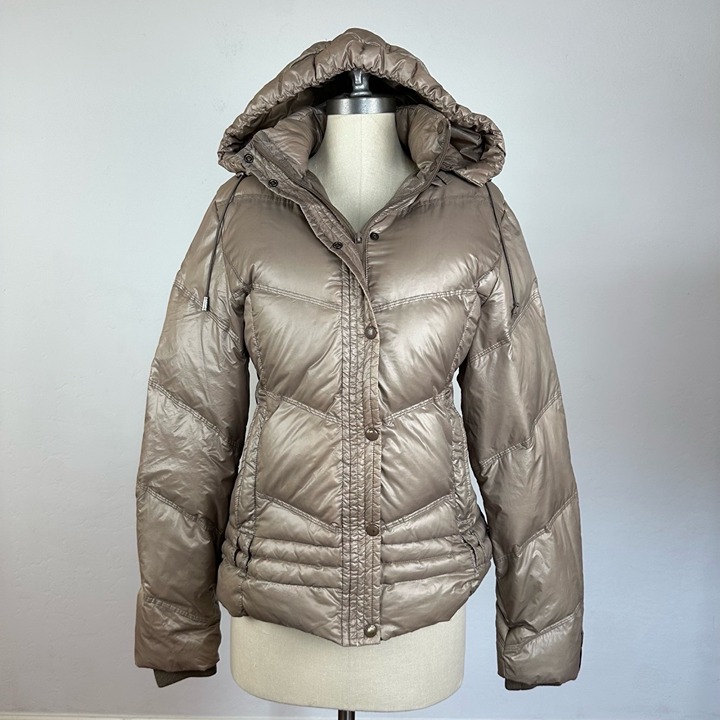 Hugo Boss Gold Down Feather Puffer Jacket Size XL
