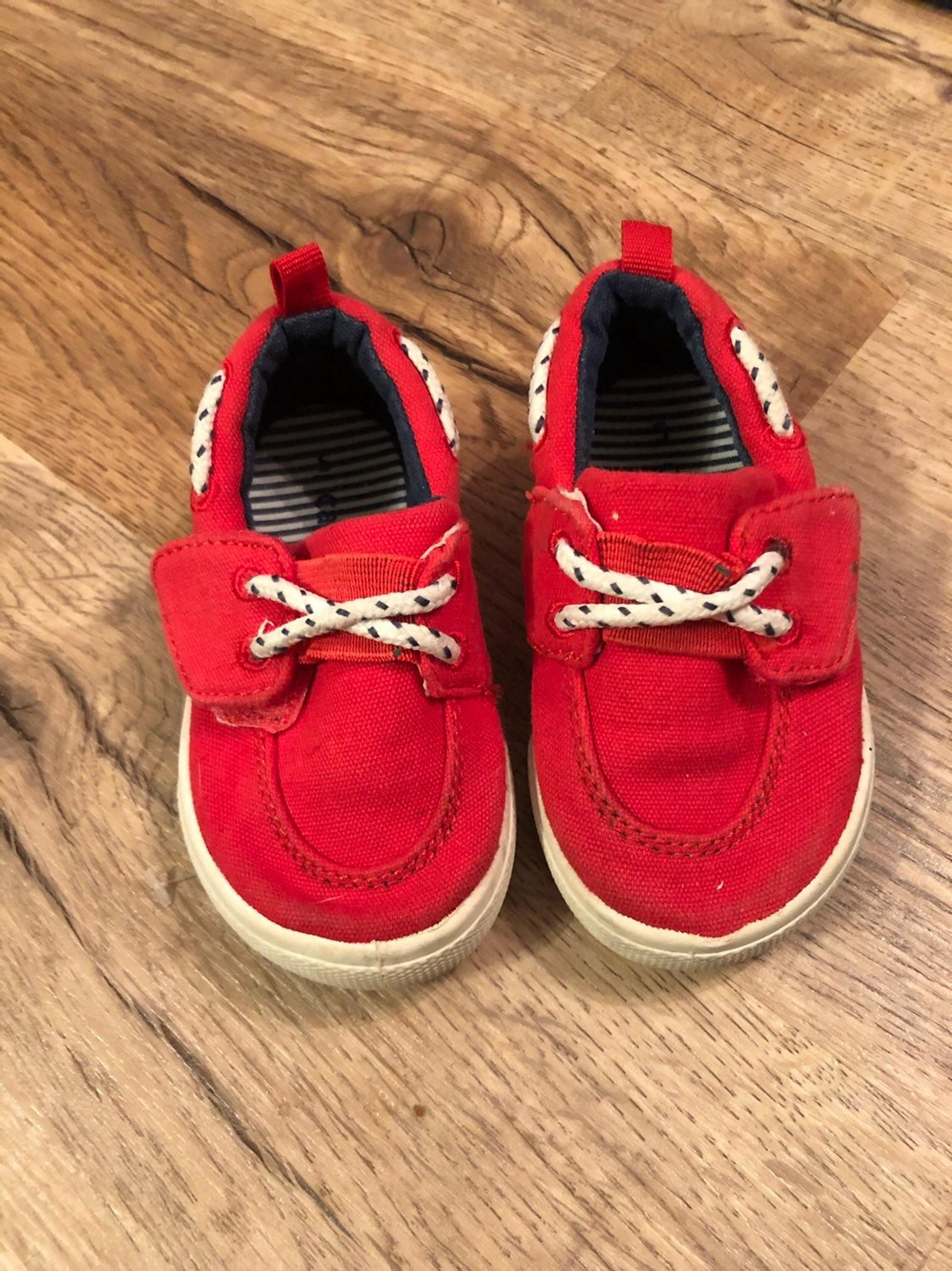 Carter's red boat shoes