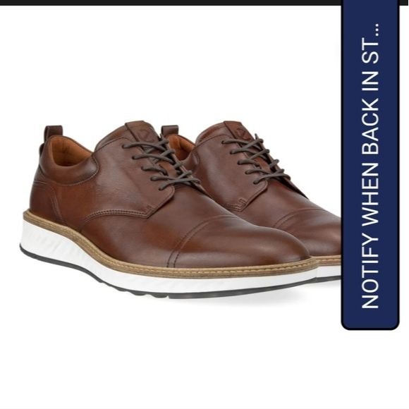 Ecco ST. 1 Hybrid Derby Cognac Sz. 7-7.5 Shoe