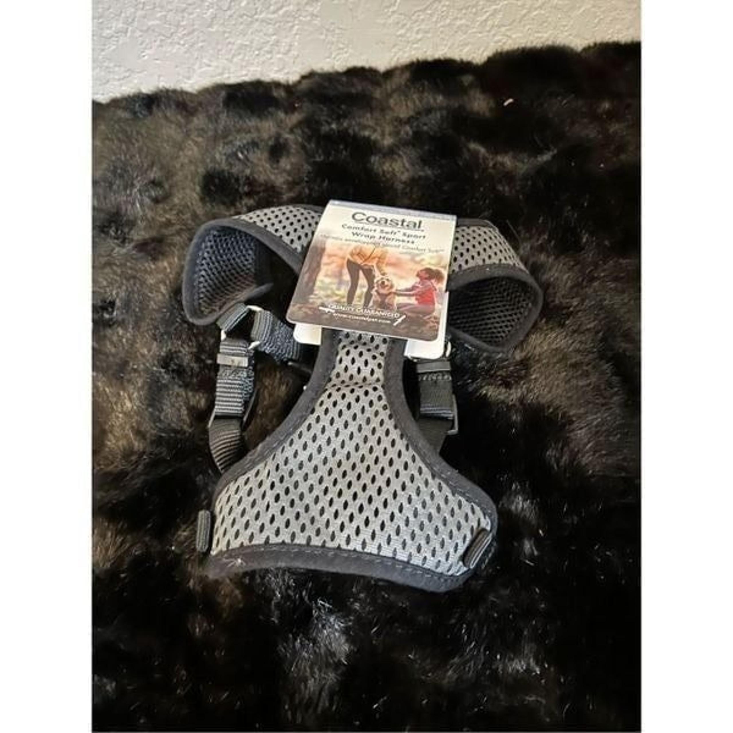 Coastal Pet Comfort Soft Wrap Adjustable Dog Harness Black S