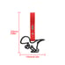BRAND NEW 2PCS DINOSAUR BLACK JDM TSURIKAWA RING Red Handle Strap Drift Charm