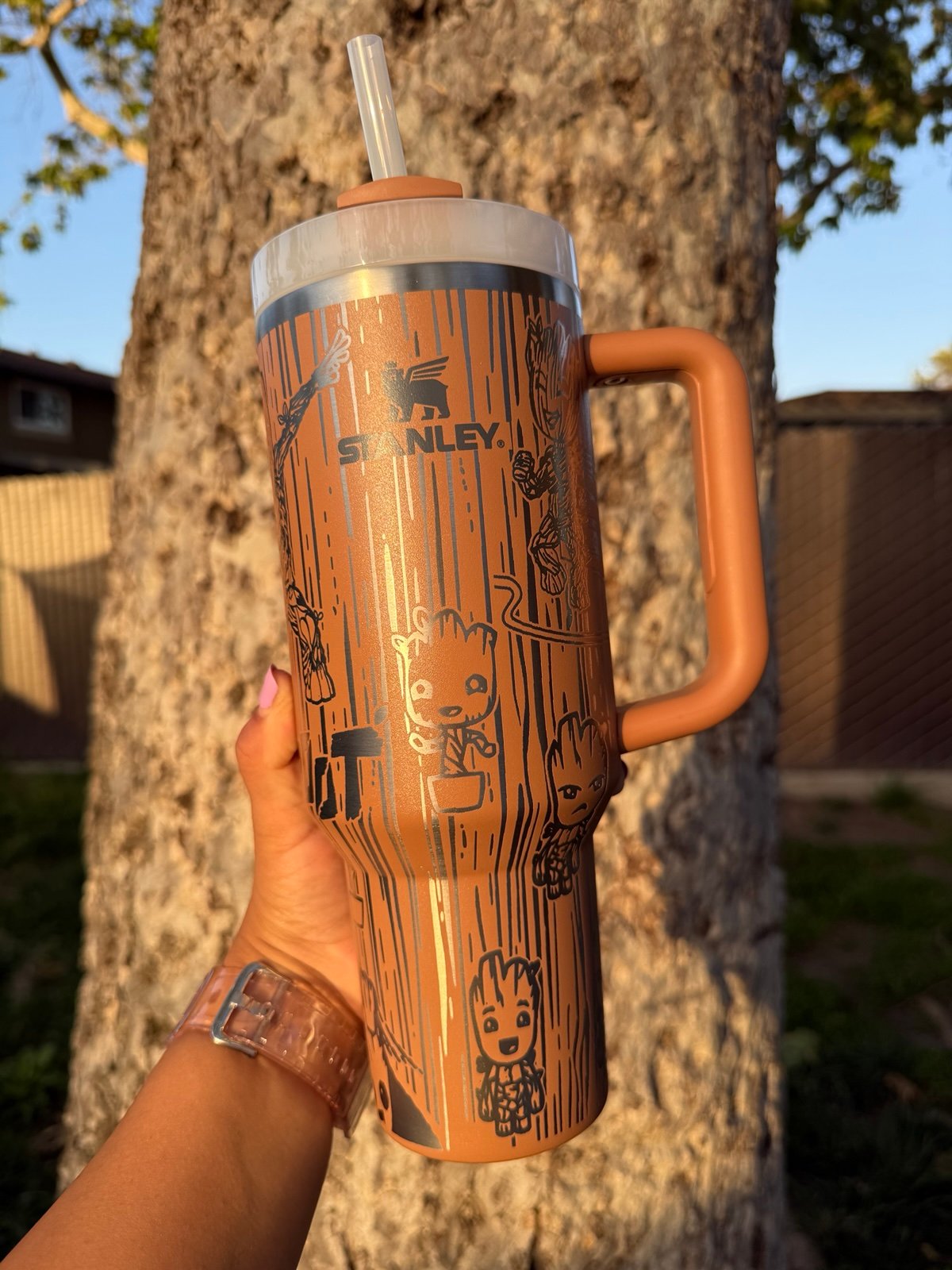 40oz Stanley, Engraved Groot