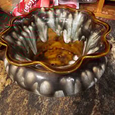Handcrafted Ceramic Pottery planter l with Earthy Tones