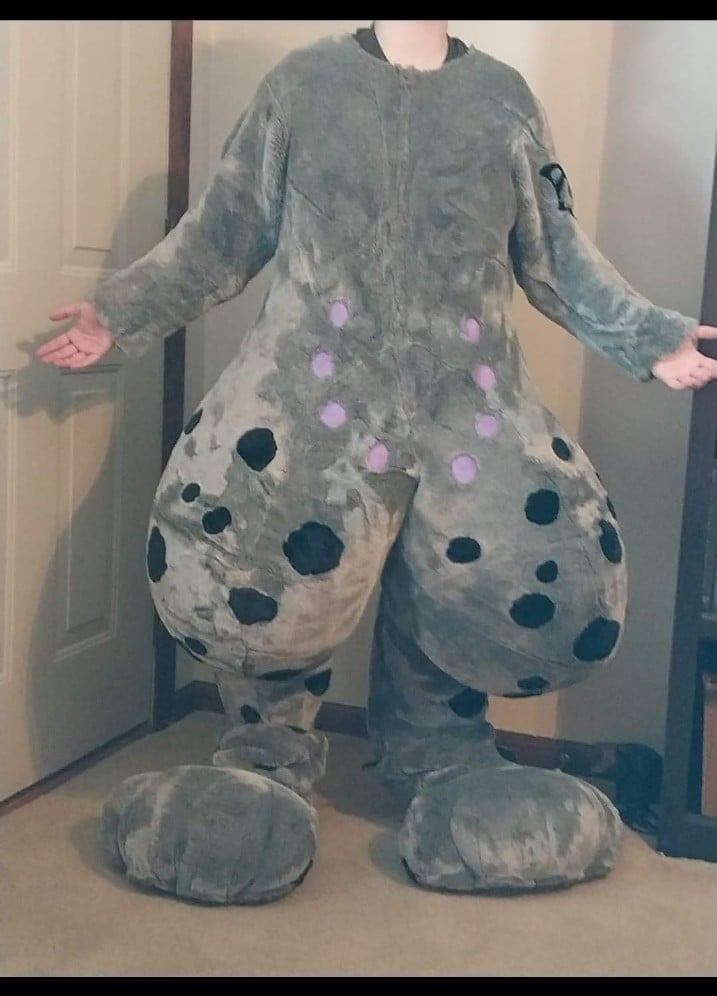 *READ!!!* FURTHEWIN BODYSUIT FEETPAWS ATTATCHED TAIL UNSTUFFED PADDING