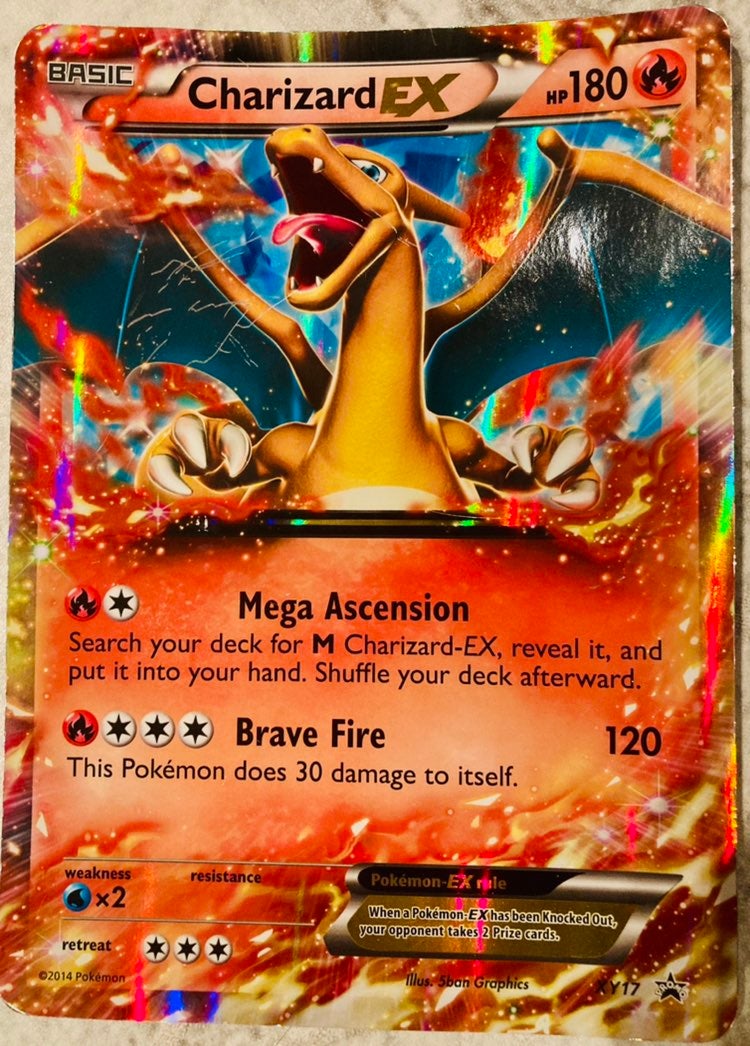 Mega Sized Charizard EX Pokemon Card