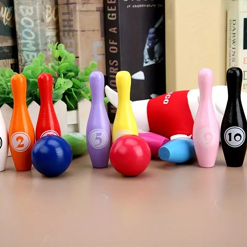 Digital Bowling Toys Set, Early Education Color Digital Cognition For Children