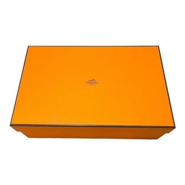 Empty Hermes Gift Set Shoe box With Tissue Paper 11.75”x7.25”x4” Storage Purse