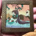 Simian Mari gemstone painting coaster set with holder