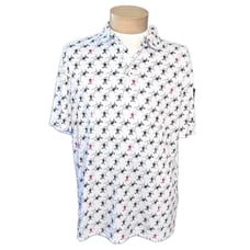 Robert Graham X Cascata Golf Skull and Crossbones Polo Shirt
