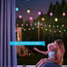 Govee Smart Outdoor String Lights, RGBIC Warm White 96ft (2 Ropes of 48ft) Fathe