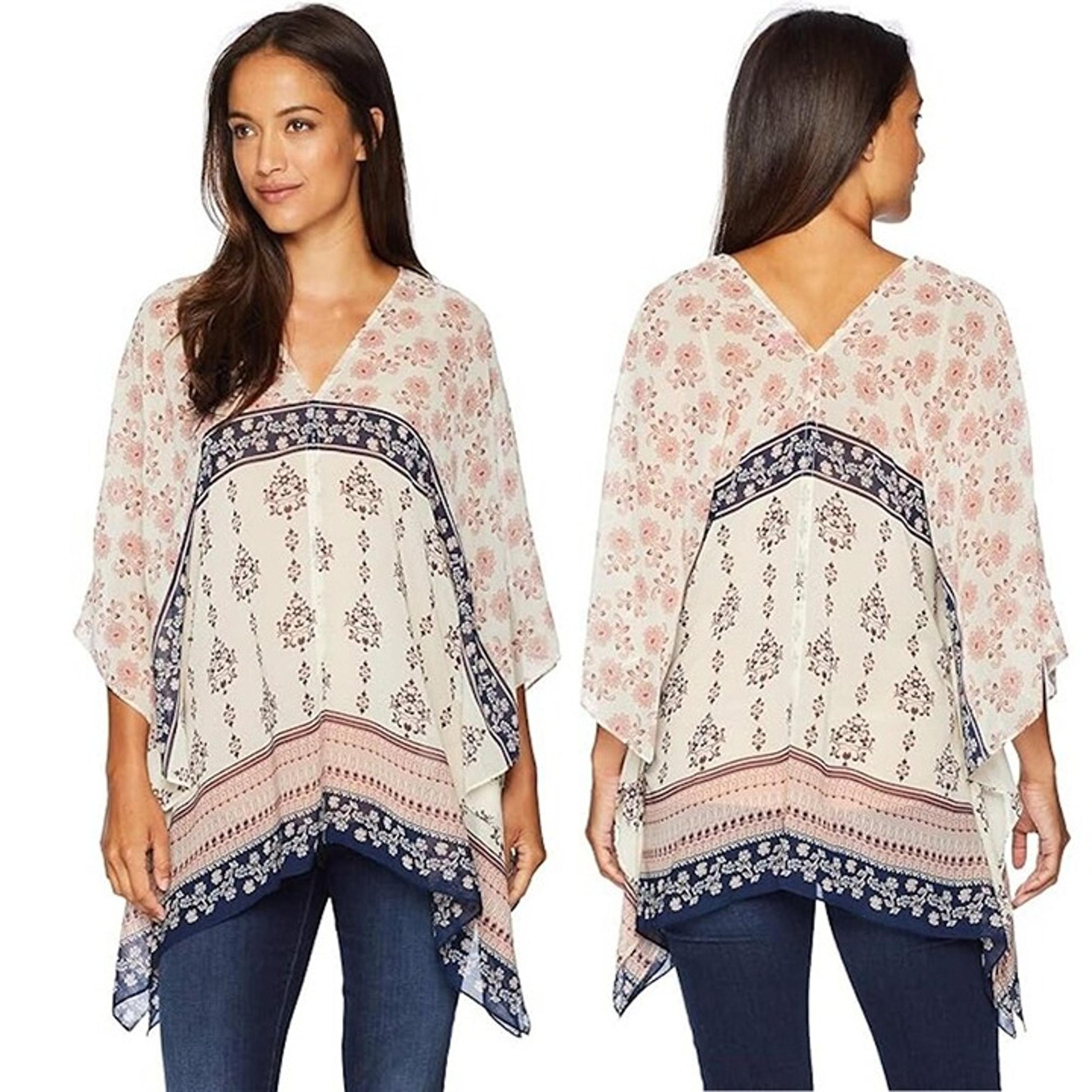 Vince Camuto Tile Wildflower Poncho Size M/L