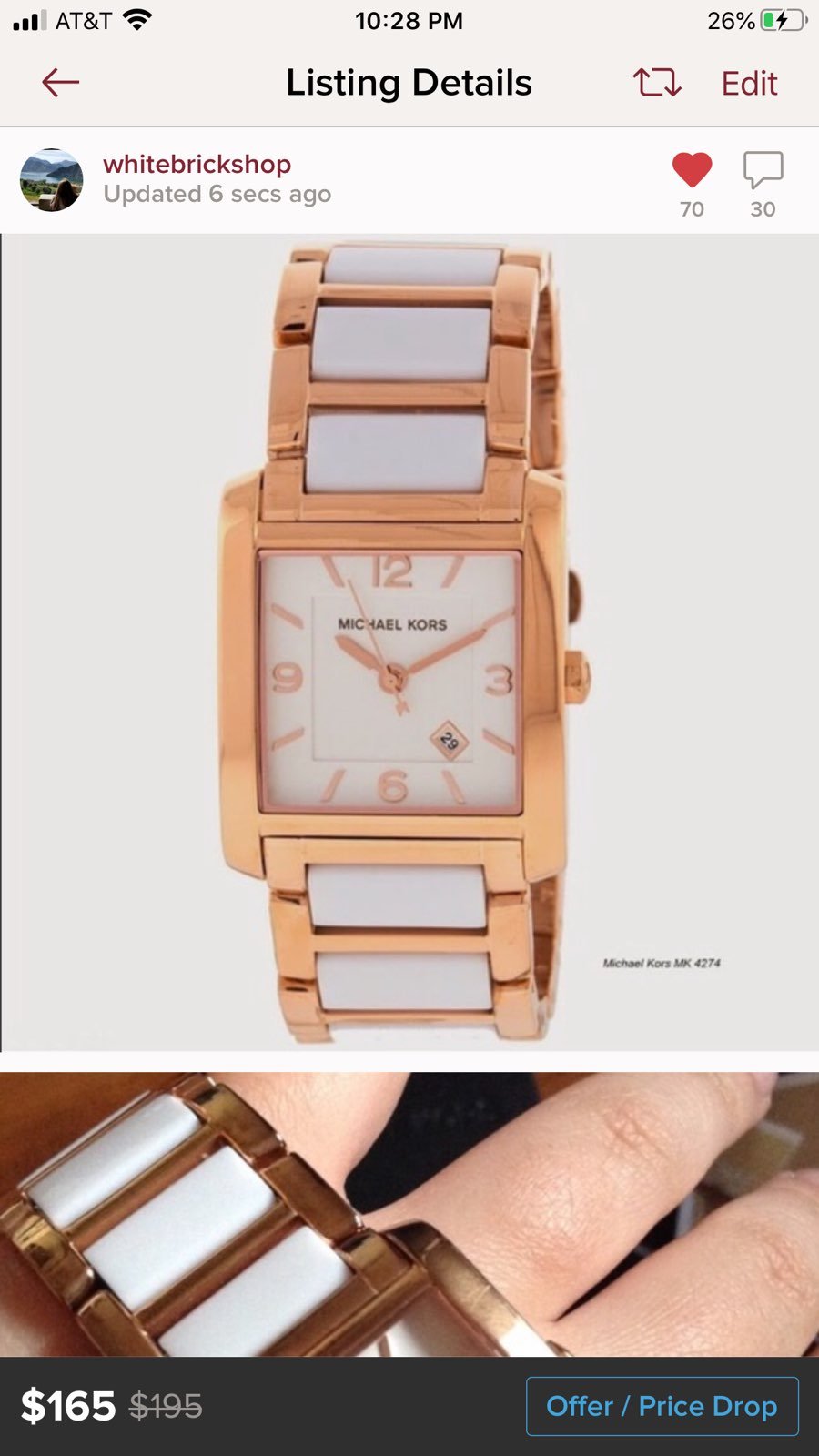 michael kors frenchy two tone rose watch