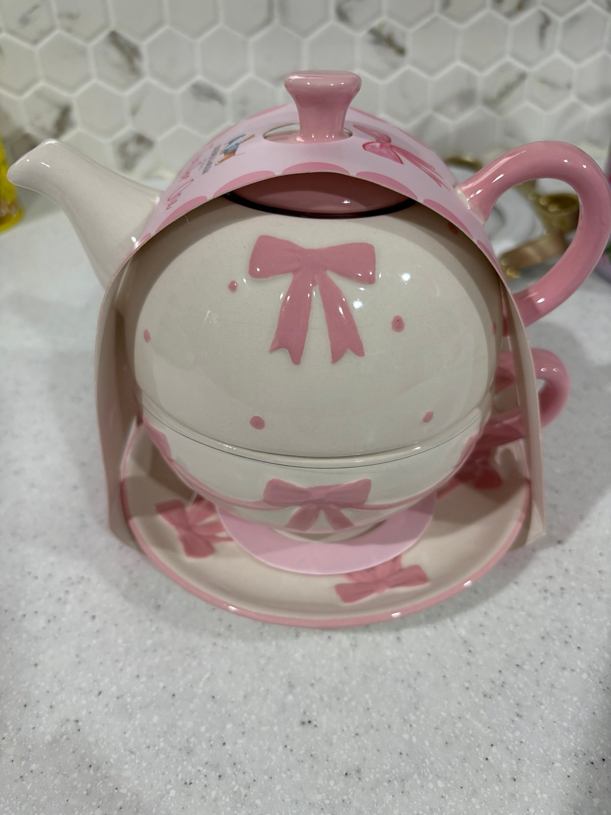 Tea kettle and cup