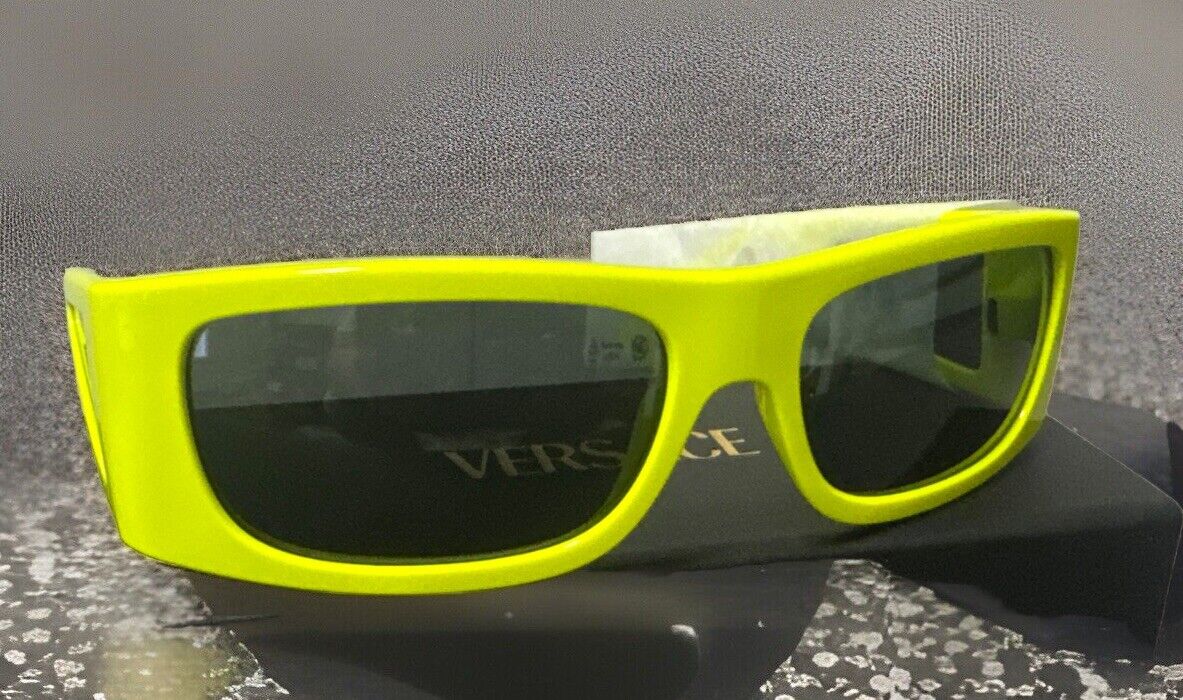 New VERSACE VE4482 544987 Yellow Grey Men's 57 mm Sunglasses. Unisex