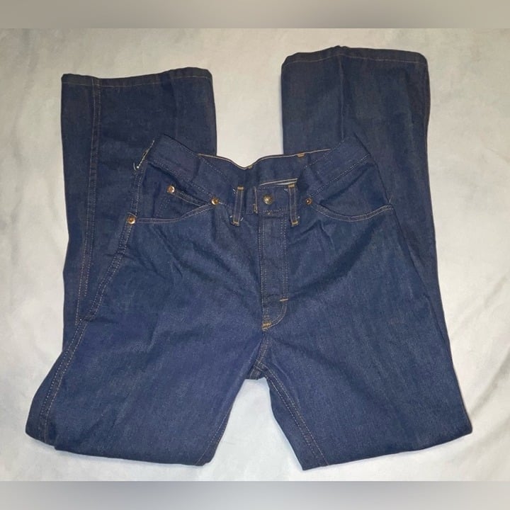 Vintage JCP Super denim waist size 26 unisex mens denim bootcut jeans