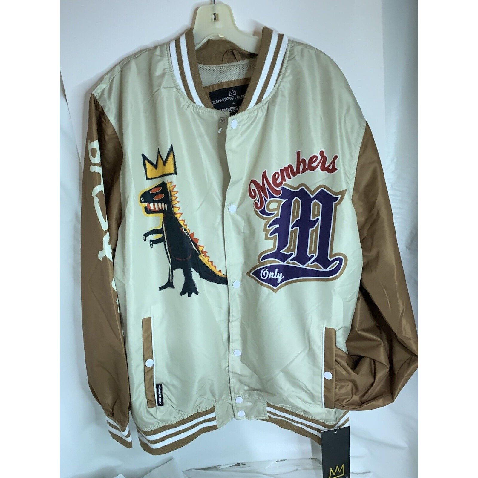 Jean Michel Basquiat X Members Only Estate Of Art Lined Jacket Snap Men's L NWT