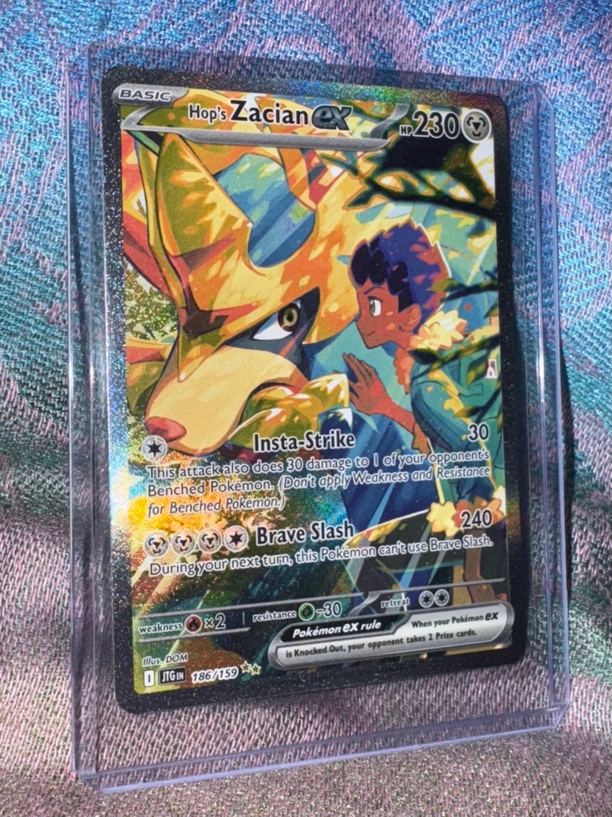 Hop's Zacian Ex SIR 186/159 Pokemon TCG Journey Together English