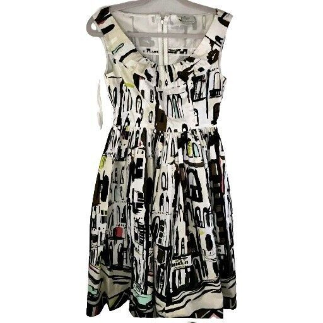 Kate Spade Dress Women Size 0 Havana Cuba City Dress Landscape Pop Of Color