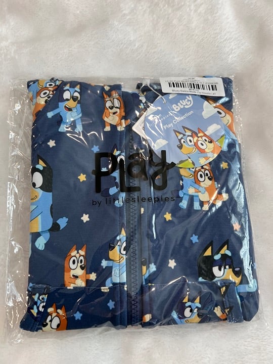 Little Sleepies Bluey Dance Mode Zip Hoodie Size 4T