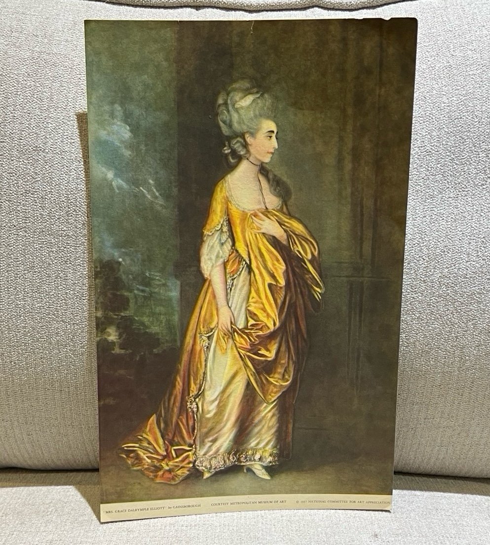 Mrs Grace Daryle Elliot by Gainsborough 1937 print