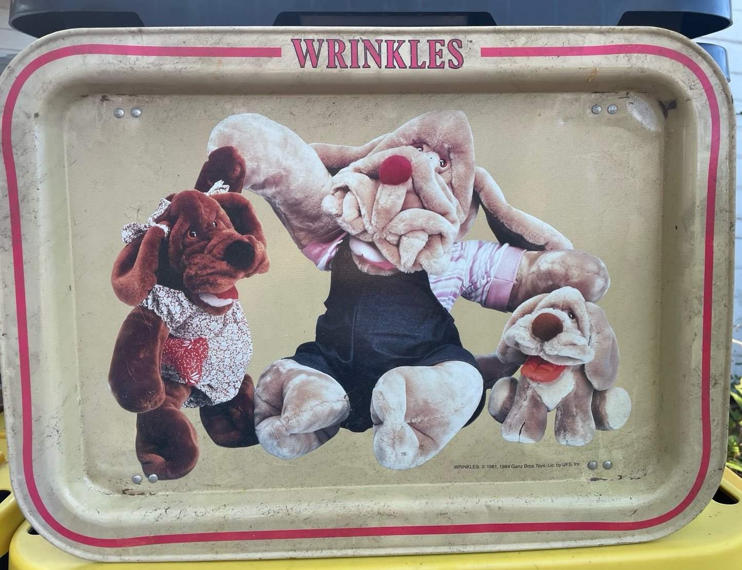 Vintage Wrinkles Tin Childs TV Lap Table GUC