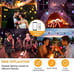 Outdoor String Lights - 49FT Dimmable Colored String Lights with 2 Control Optio