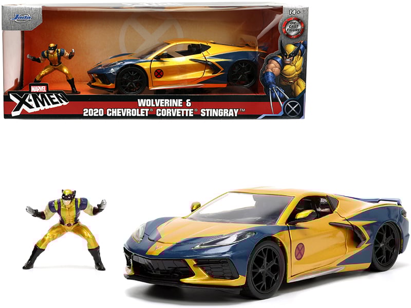 2020 Chevrolet Corvette C8 Stingray Gold Metallic and Dark Blue and Wolverine Di