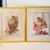 1970s framed signed E.M. May Flowers and Foliage lithograph prints set