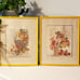 1970s framed signed E.M. May Flowers and Foliage lithograph prints set