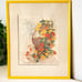 1970s framed signed E.M. May Flowers and Foliage lithograph prints set