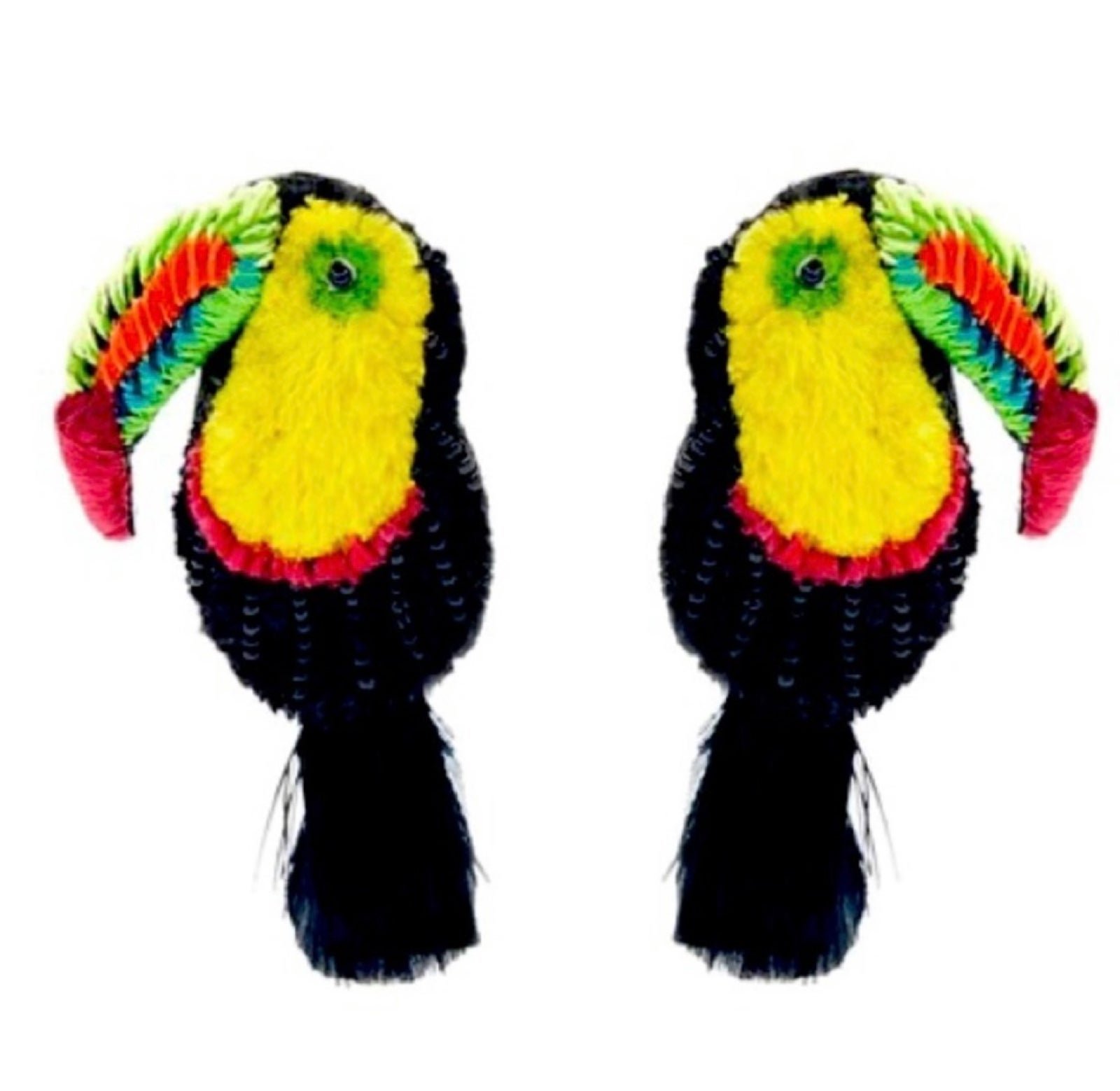 LAST ONE Mignonne Gavigan Toucan Bird Statement Earrings