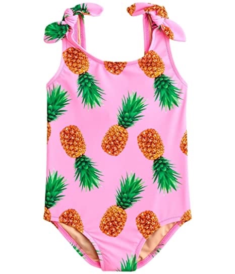 Crewcuts girls soft stretch pineapple One Piece Swimsuit