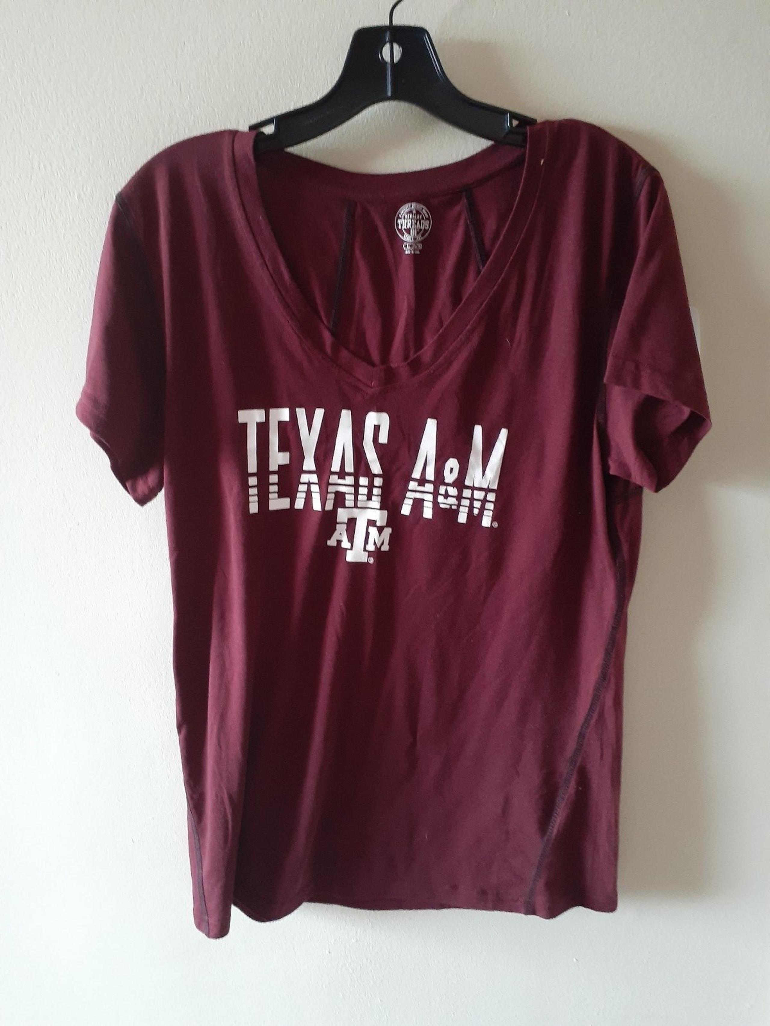 Texas A&M women's v neck plunge team top