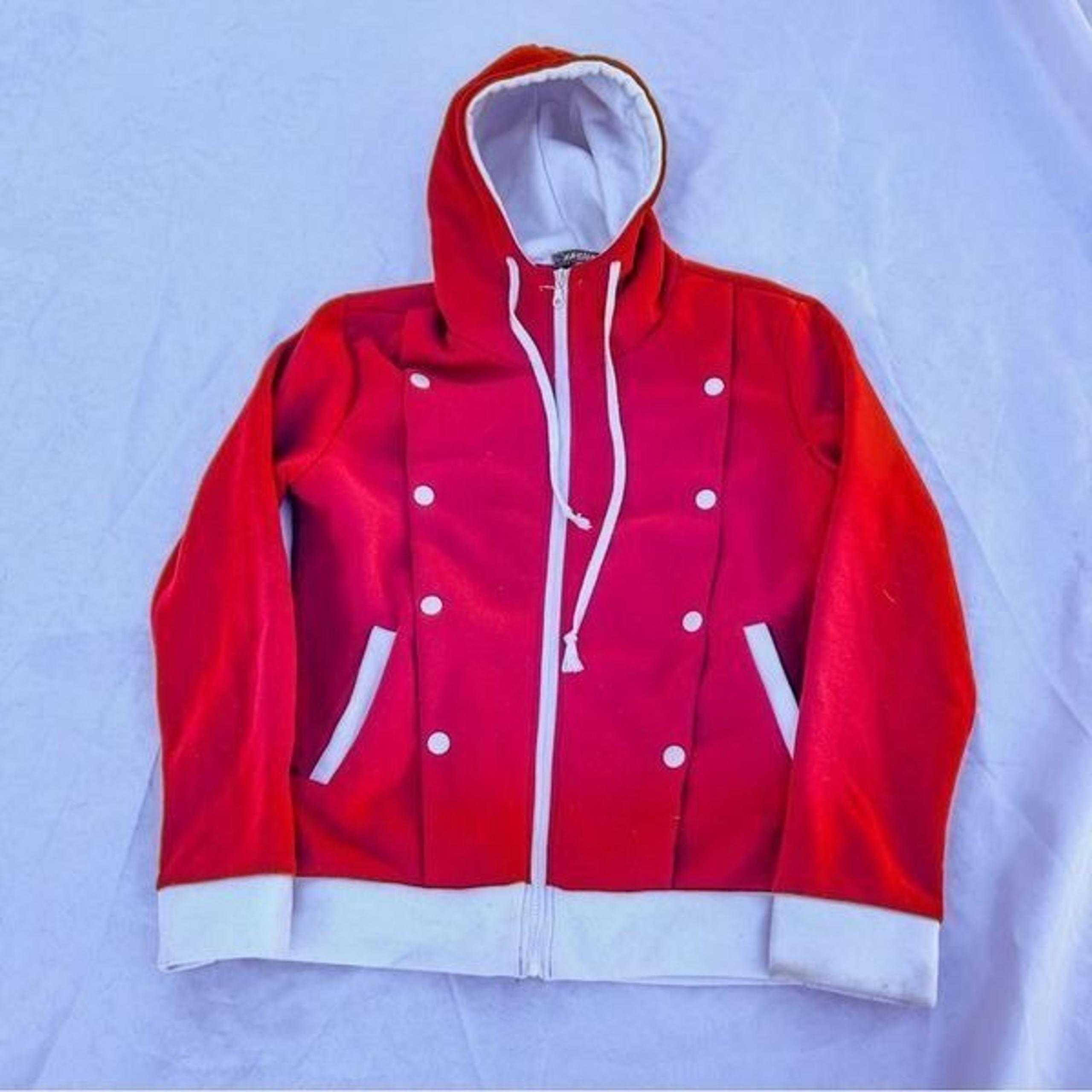 Red Double-Breasted Hoodie