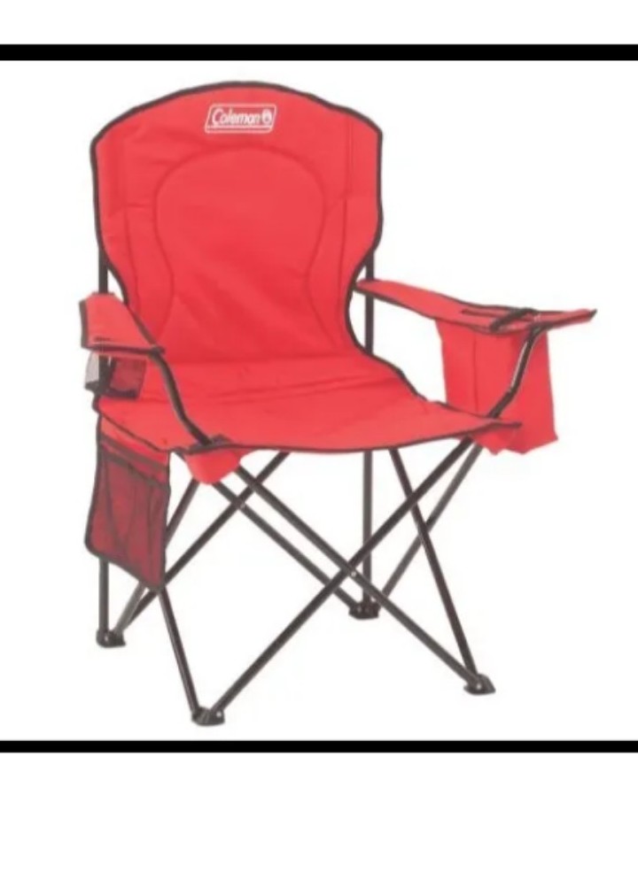 Coleman cooler quad portable camping chair