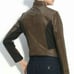 Via Spiga Womens 100% Leather Asymmetrical Moto Jacket Zip Up Dark Brown Size XL