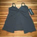 MIRACLESUIT Pin Point Love Knot Tankini Top black/white 12