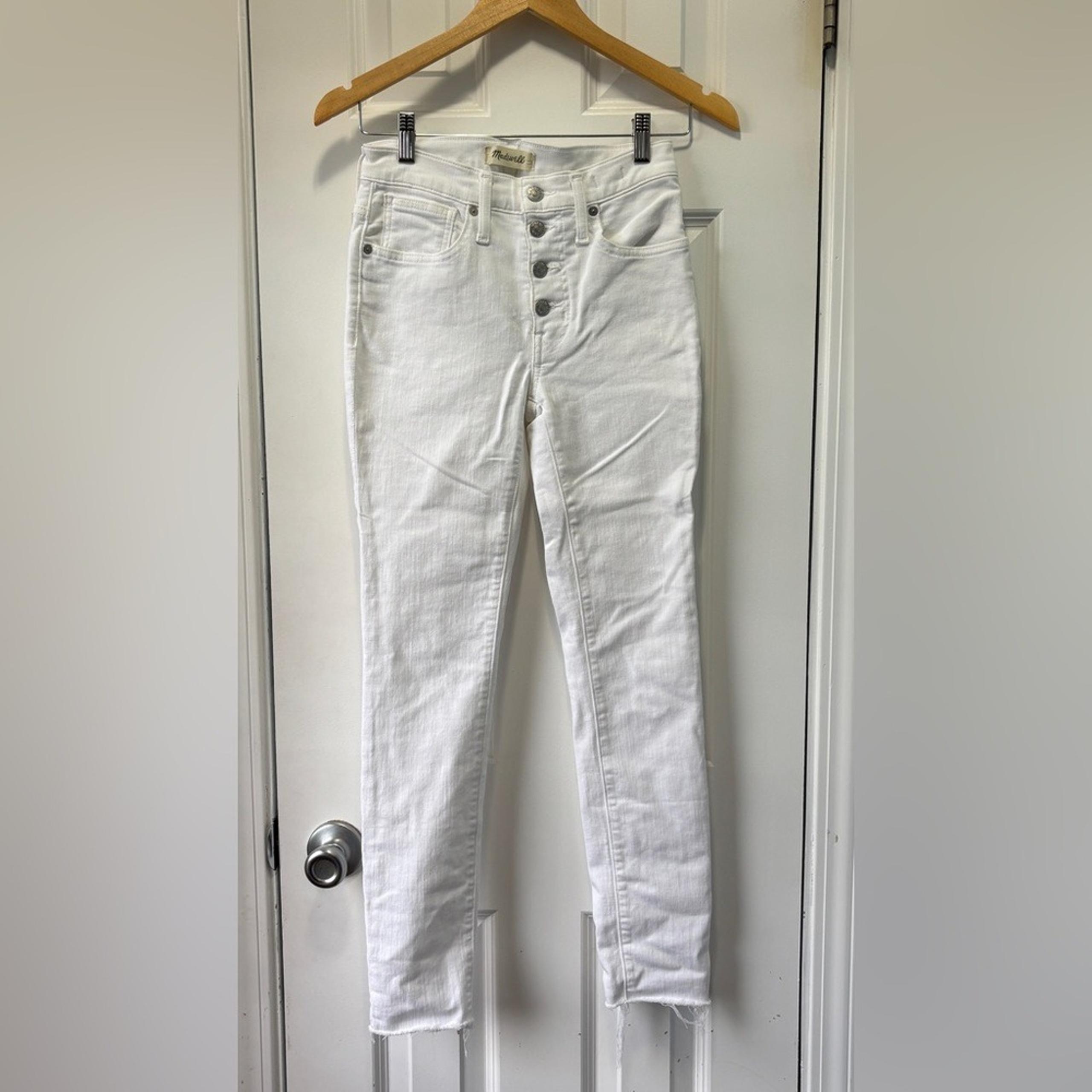 Madewell Women's White 9" Mid-Rise Skinny Jeans Size 24