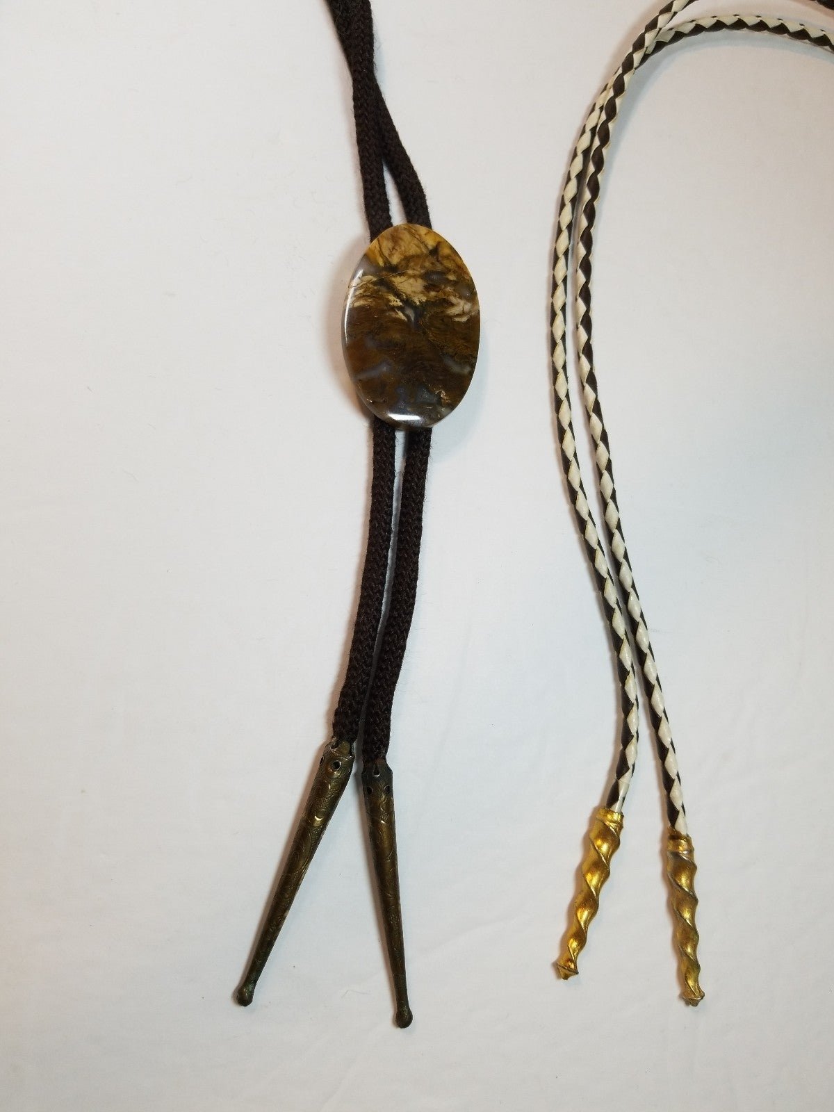 Brown Stone Bolo Tie with Two Ties