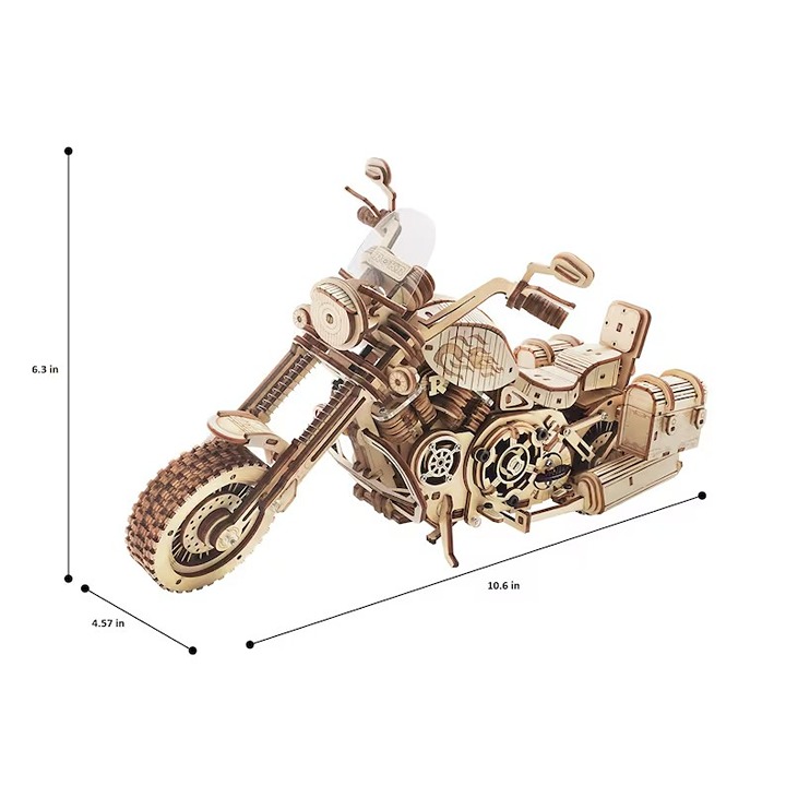 Cruiser Motorcycle: DIY 3D Wooden Puzzle