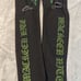 Mackeen Mens Black Flat Front Chrome Green Stud Distress Jeans Pant Size 38 NWT