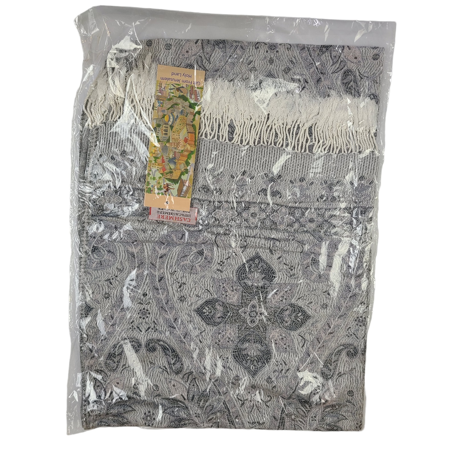 NEW With Tag Jerusalem Holy Land 100% CASHMERE Scarf Wrap Shawl Stunning