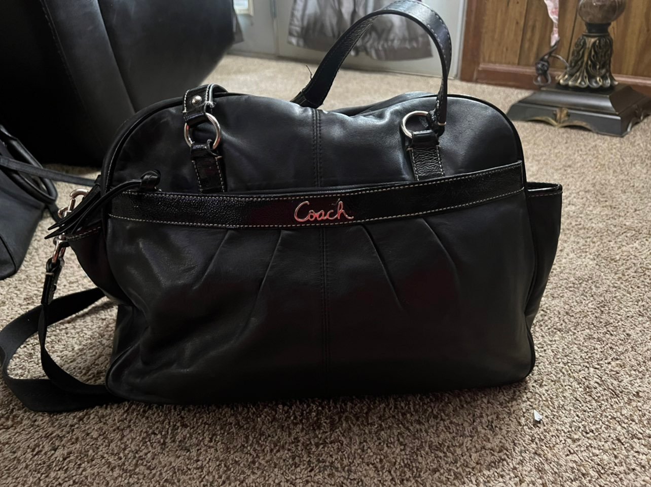 Coach Black Leather Satchel