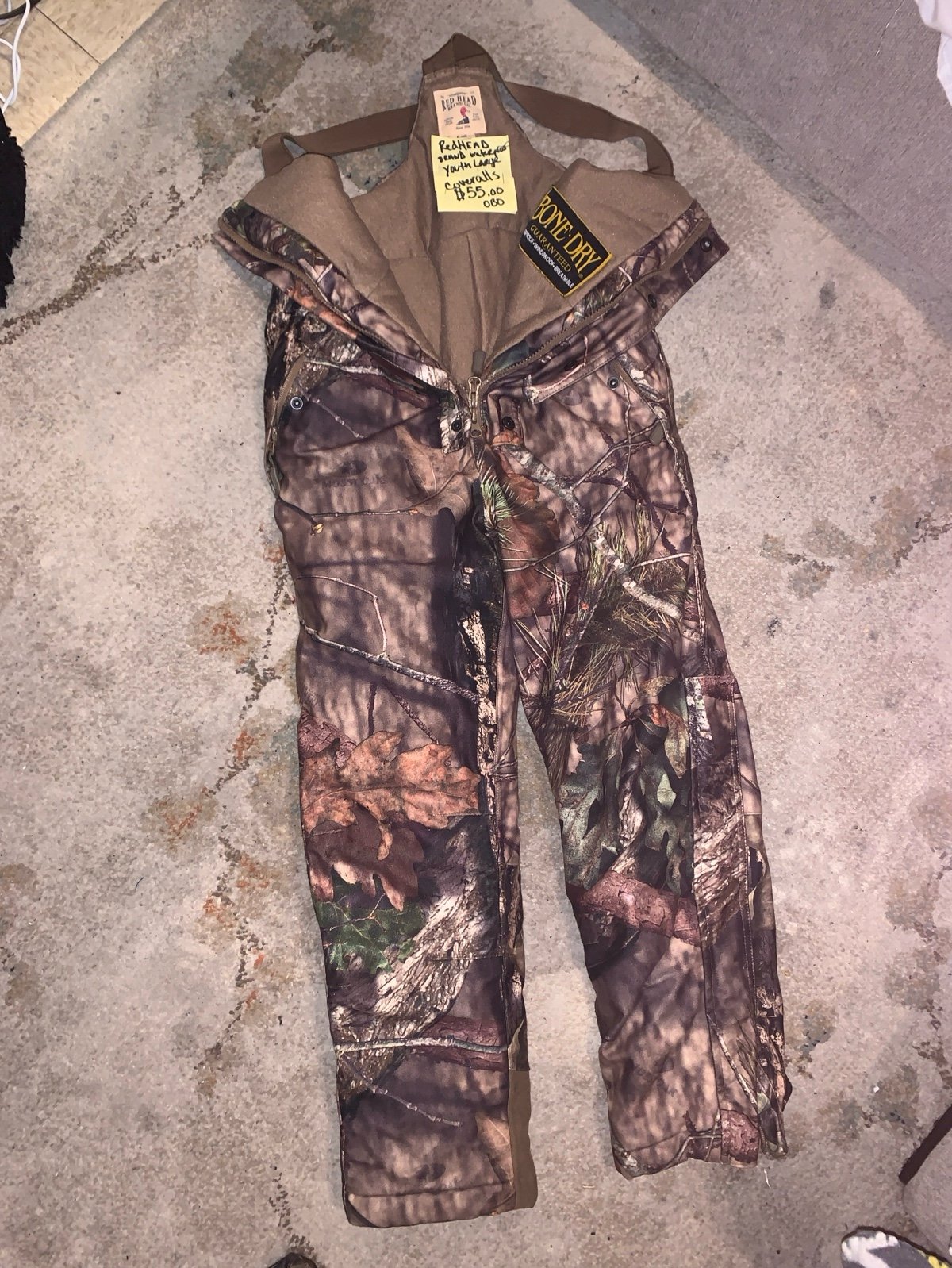 Youth size large Camouflaged coveralls