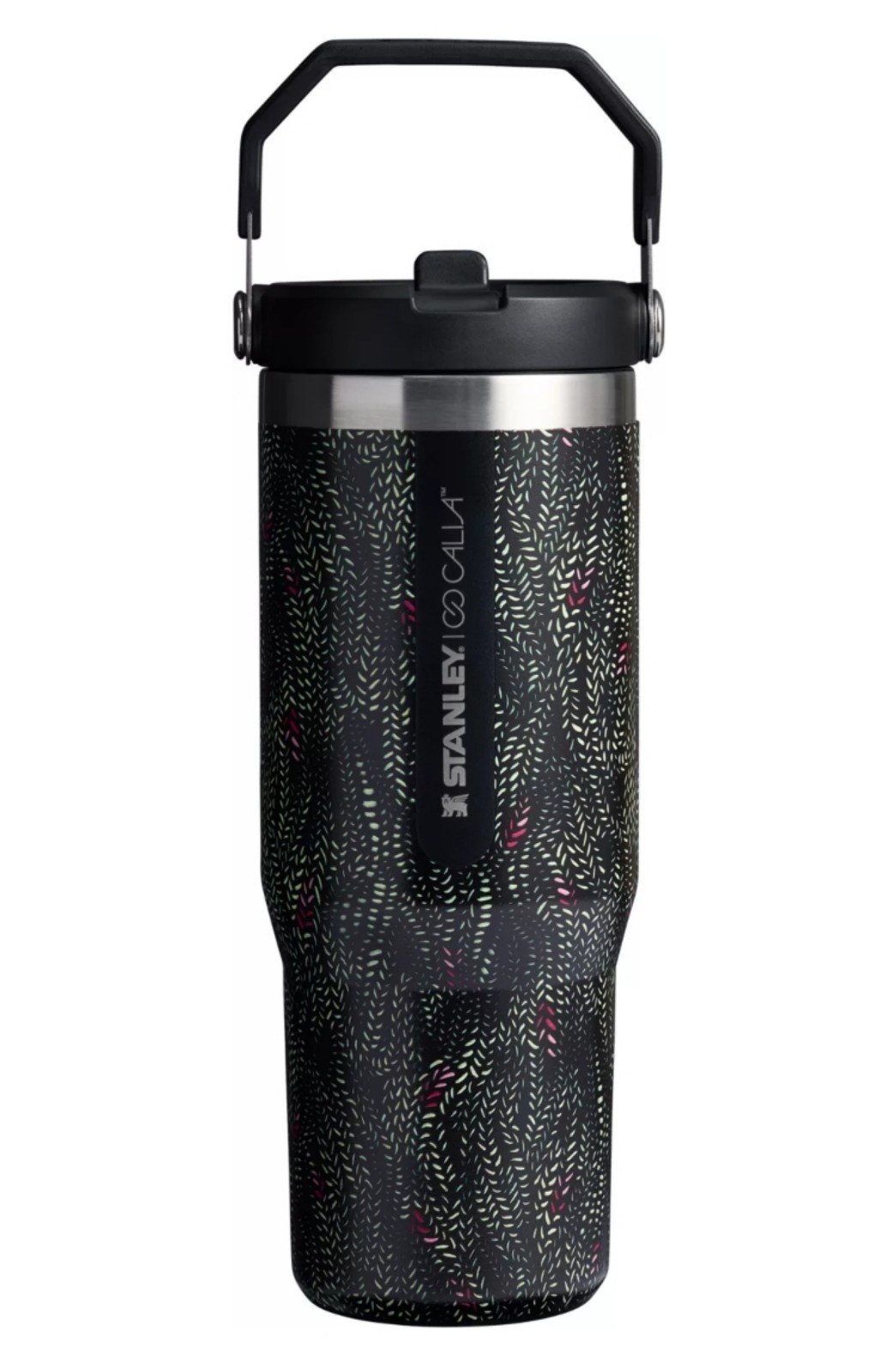Stanley 30 oz. IceFlow x Calia Flip Straw Tumbler black serpent vines NEW