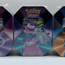 3 TIN BUNDLE - Pokémon TCG: V Forces Tin: Lucario/Mew/Slowbro V Tin Bundle